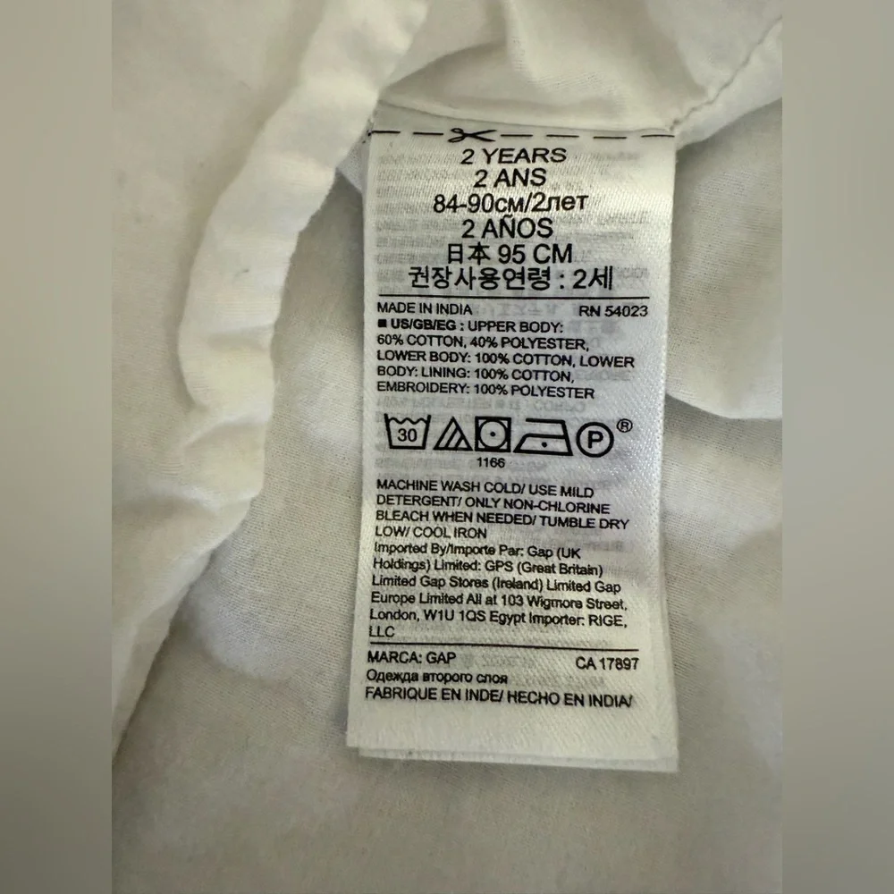 Baby GAP Toddler Dress with Bloomers | Blue & White Eyelet | 2T - Picture 5 of 6